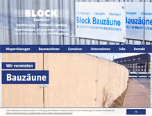 Tablet Screenshot of block-bauzaun.de